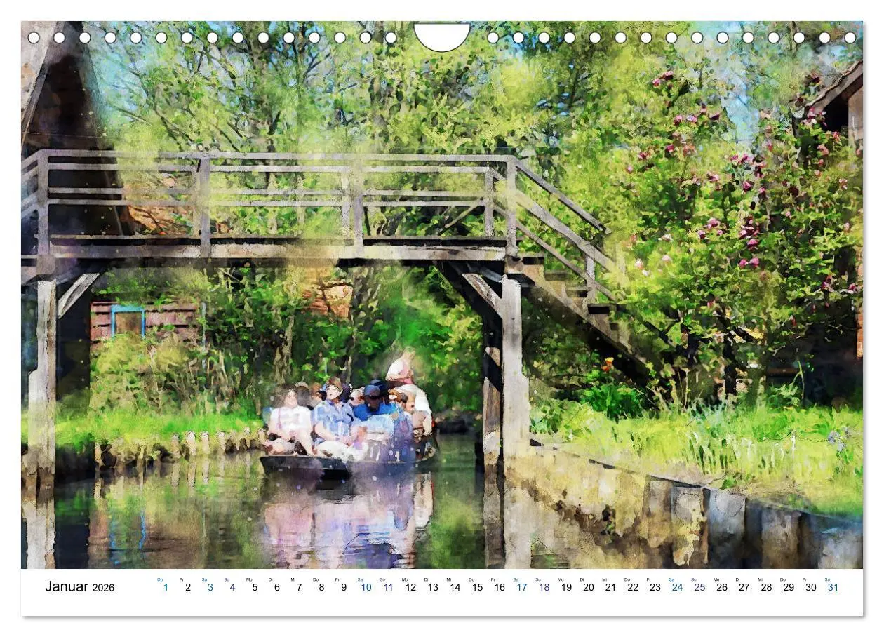Bild: 9783457677575 | Spreewald Aquarell Impressionen (Wandkalender 2026 DIN A4 quer),...