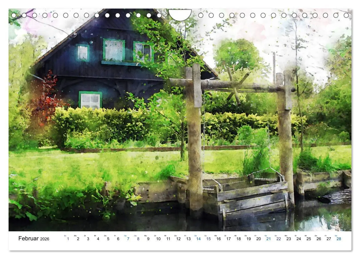 Bild: 9783457677575 | Spreewald Aquarell Impressionen (Wandkalender 2026 DIN A4 quer),...