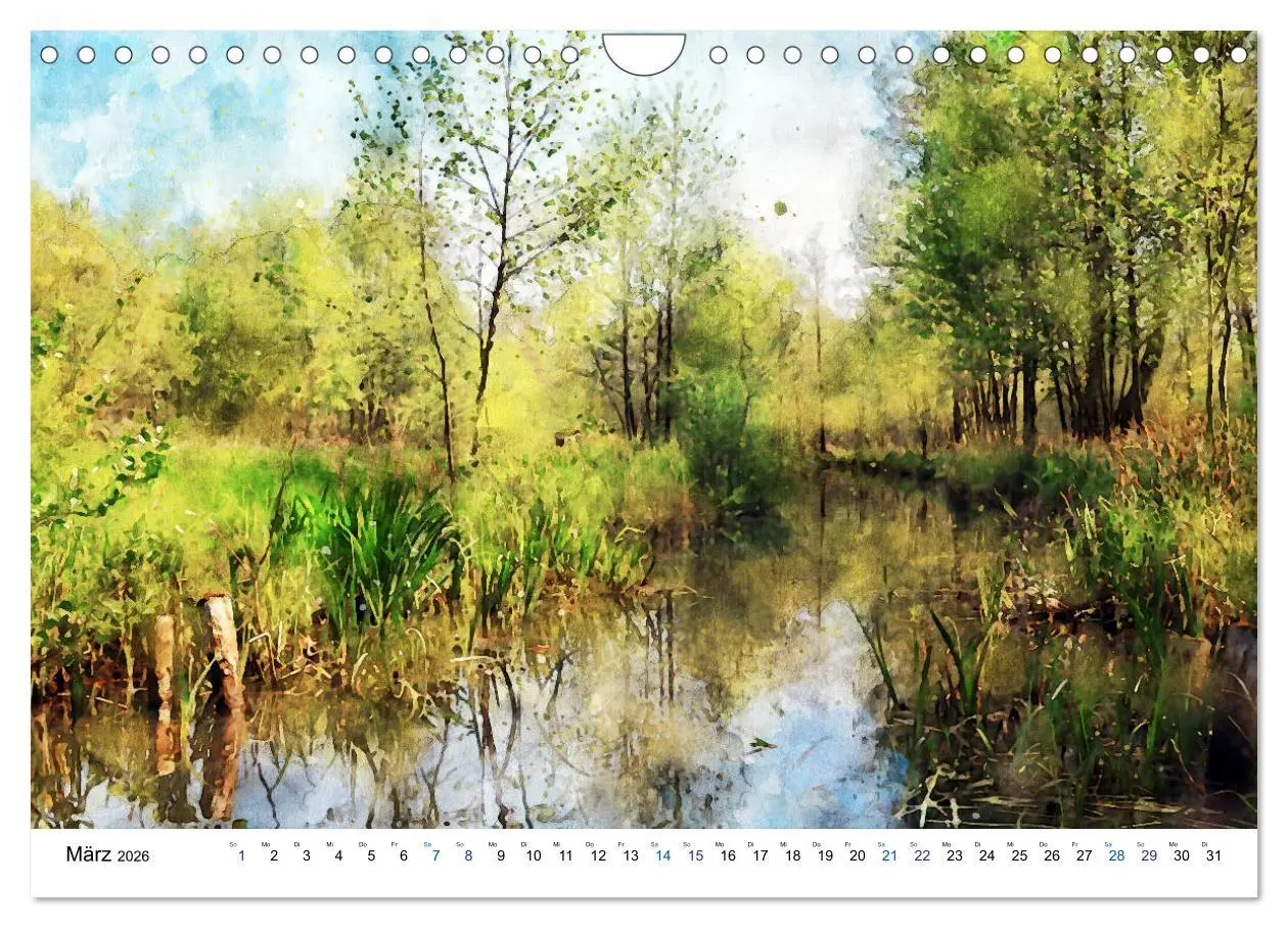 Bild: 9783457677575 | Spreewald Aquarell Impressionen (Wandkalender 2026 DIN A4 quer),...
