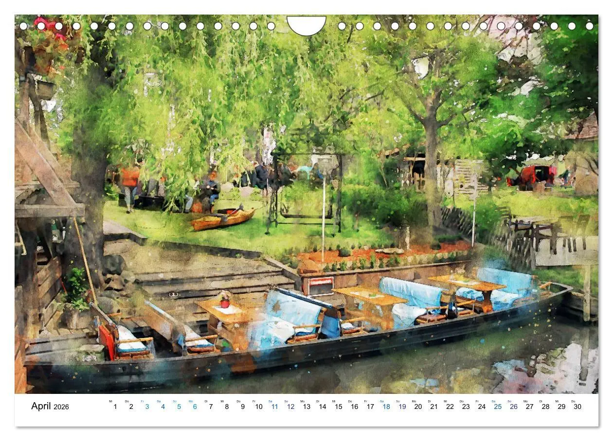 Bild: 9783457677575 | Spreewald Aquarell Impressionen (Wandkalender 2026 DIN A4 quer),...