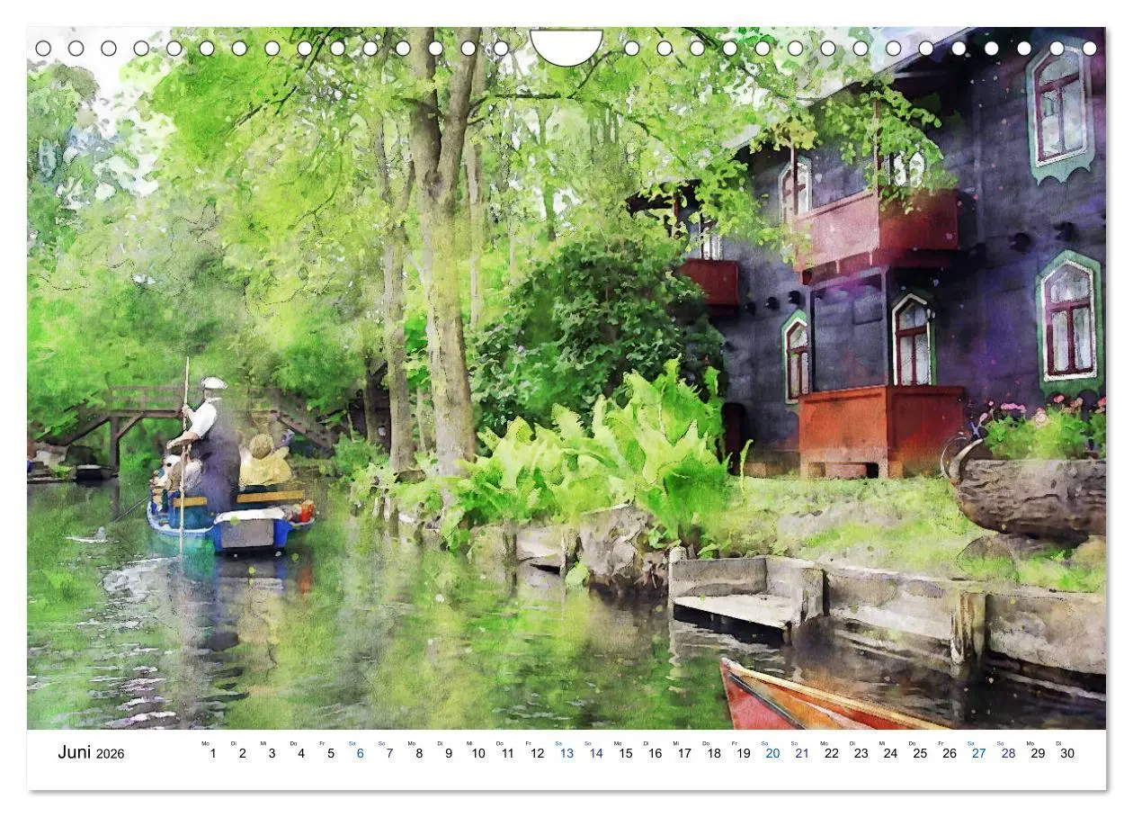 Bild: 9783457677575 | Spreewald Aquarell Impressionen (Wandkalender 2026 DIN A4 quer),...