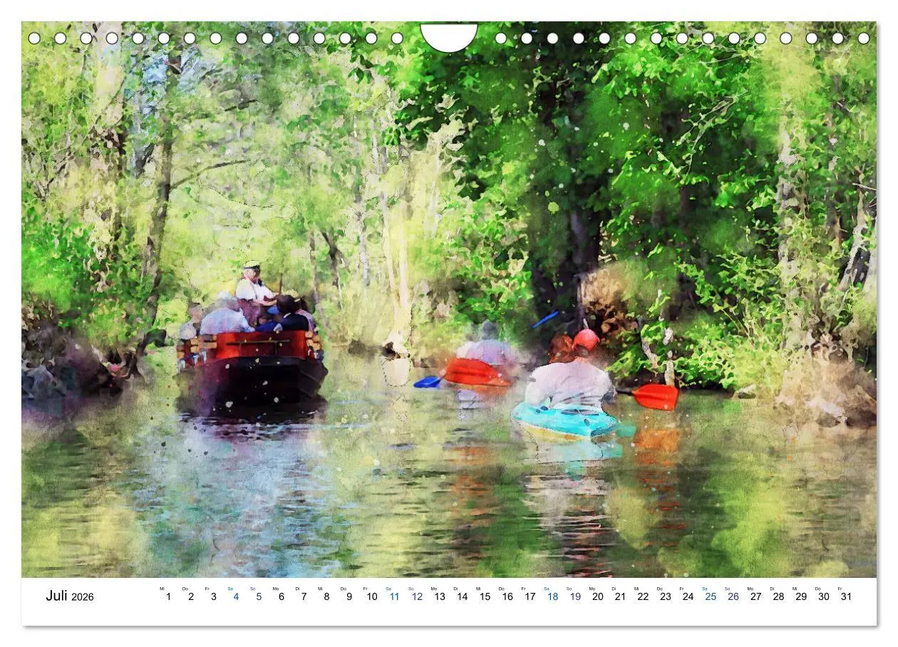 Bild: 9783457677575 | Spreewald Aquarell Impressionen (Wandkalender 2026 DIN A4 quer),...