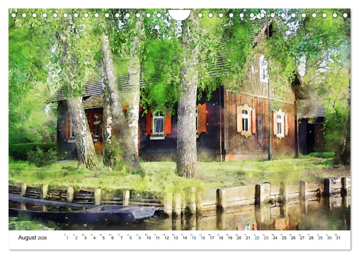 Bild: 9783457677575 | Spreewald Aquarell Impressionen (Wandkalender 2026 DIN A4 quer),...