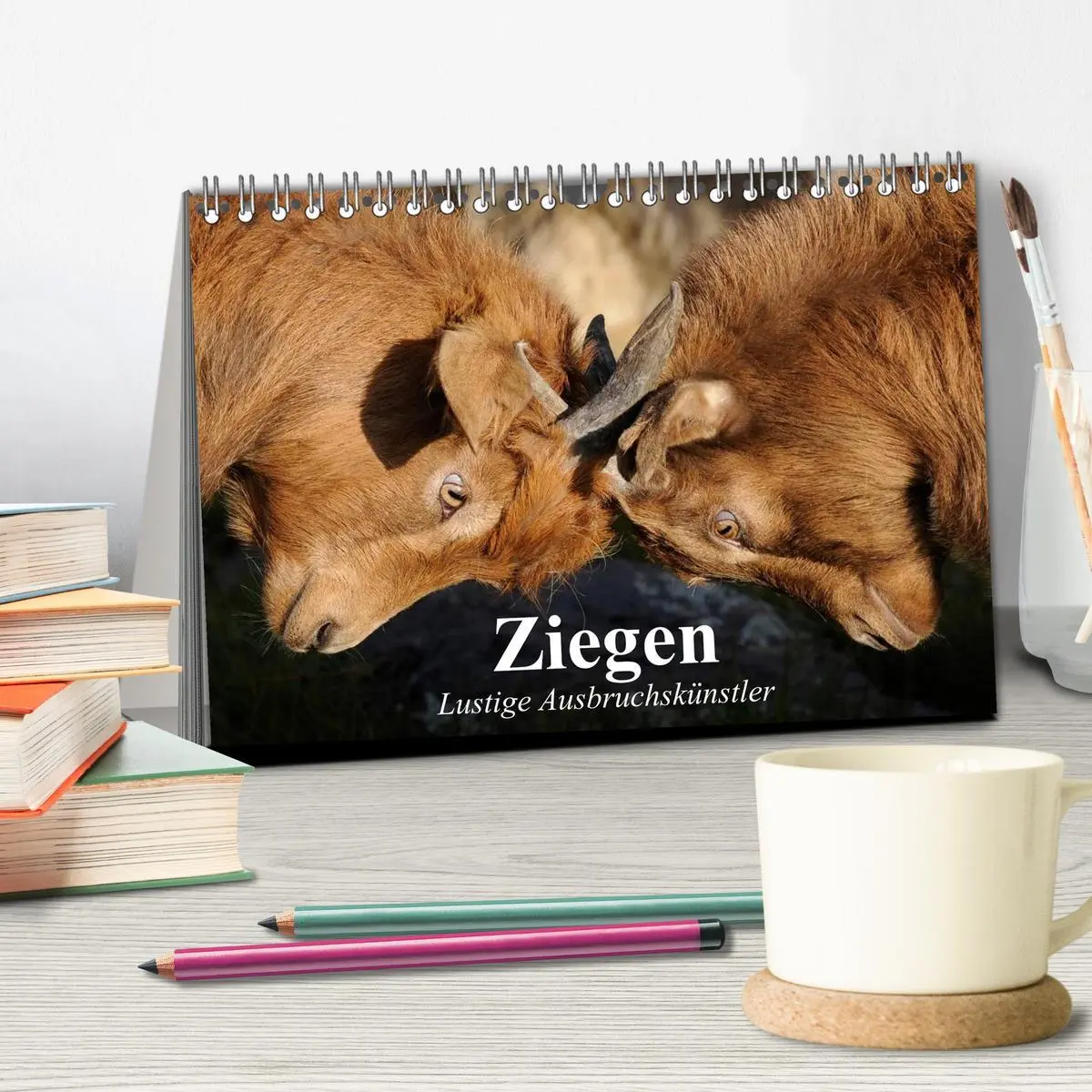 Bild: 9783457987575 | Ziegen. Lustige Ausbruchskünstler (Tischkalender 2026 DIN A5 quer),...