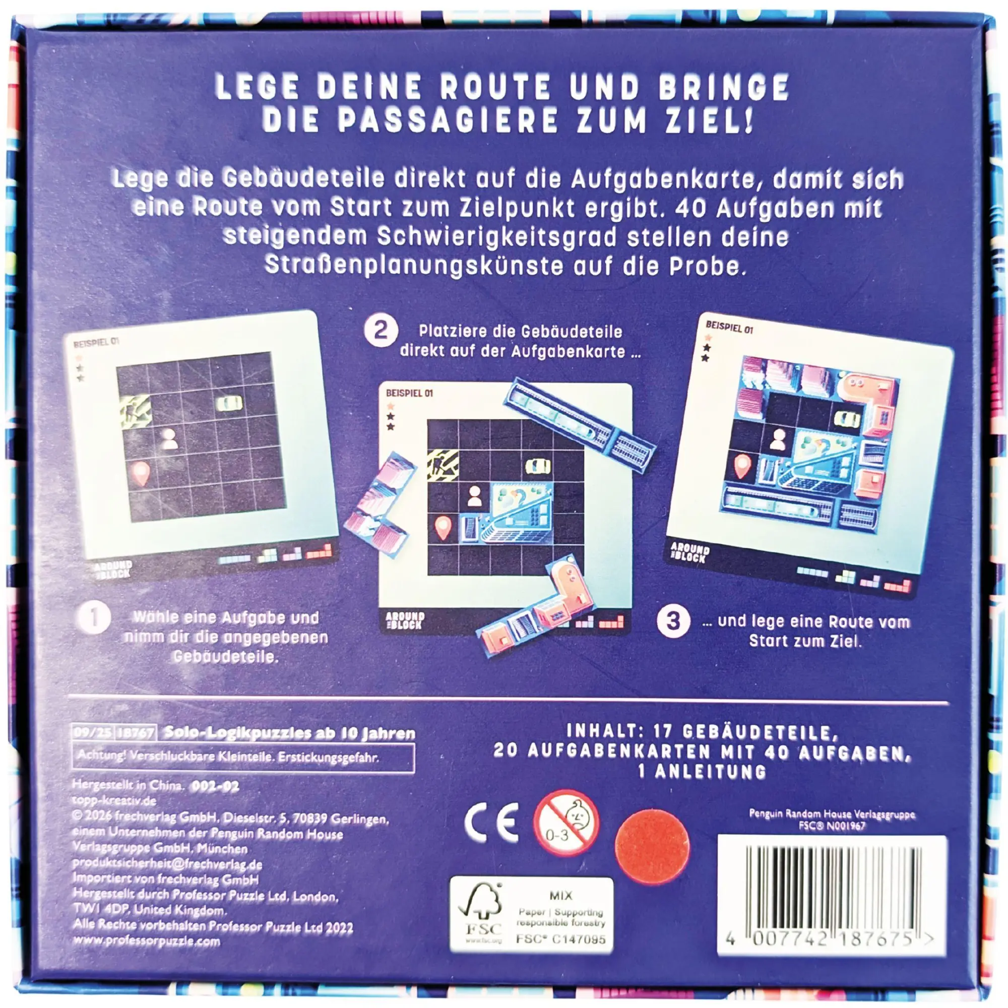Bild: 4007742187675 | Around the Block - Unterwegs im Straßenlabyrinth | Frechverlag | Spiel