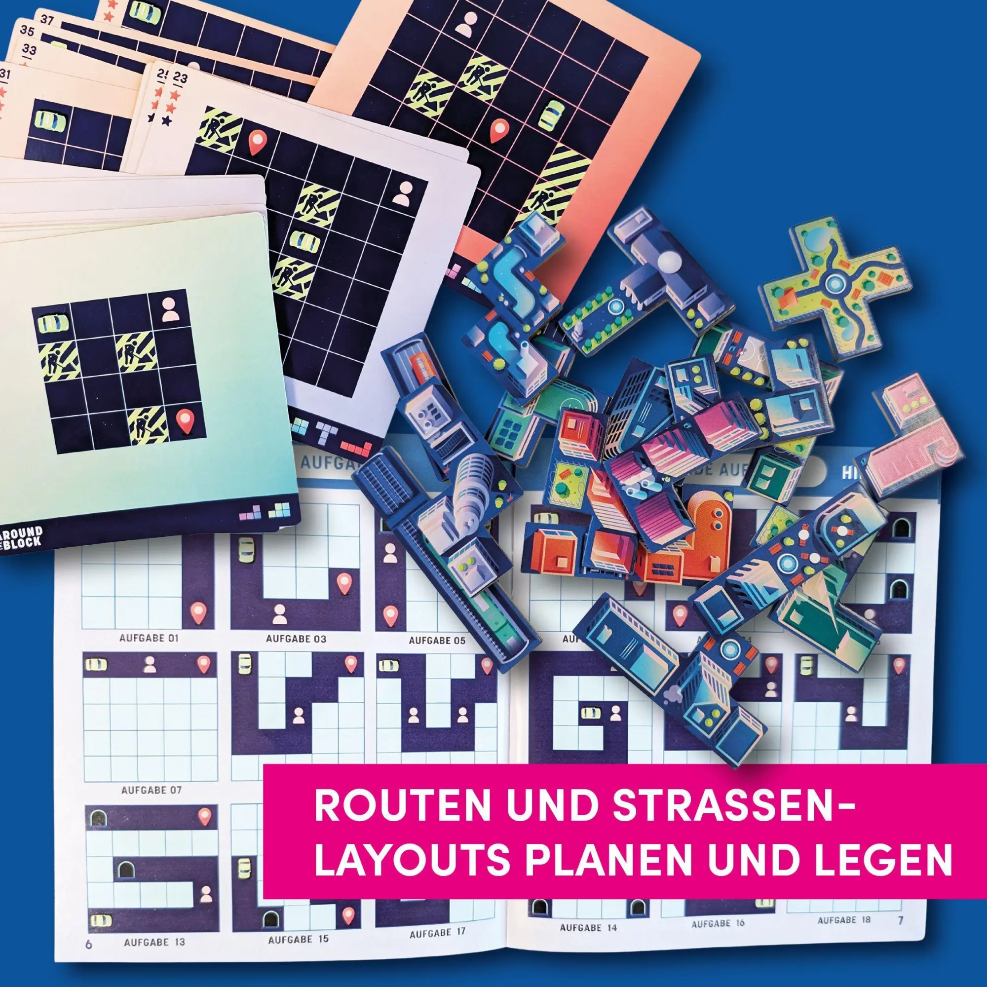Bild: 4007742187675 | Around the Block - Unterwegs im Straßenlabyrinth | Frechverlag | Spiel