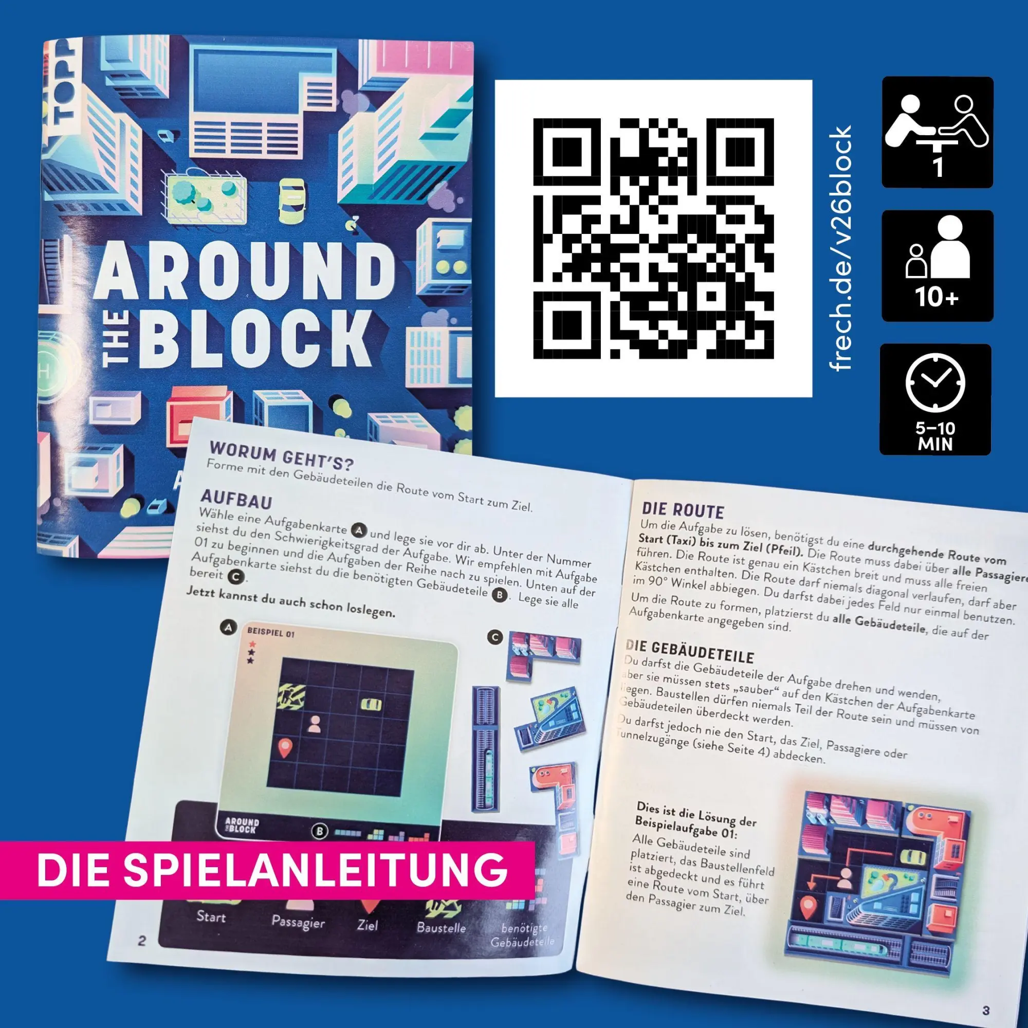 Bild: 4007742187675 | Around the Block - Unterwegs im Straßenlabyrinth | Frechverlag | Spiel