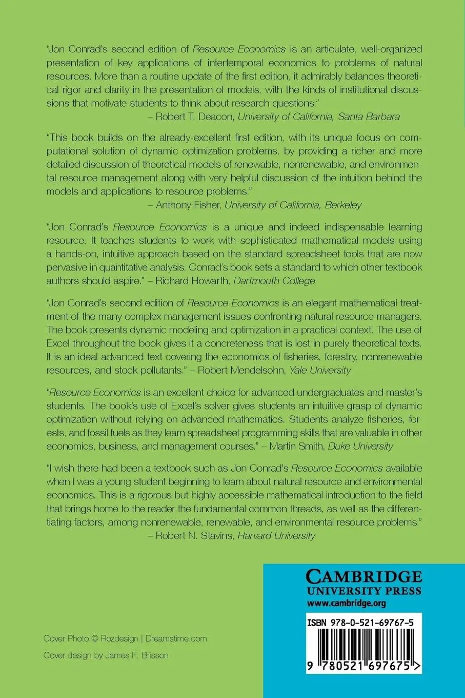 Rückseite: 9780521697675 | Resource Economics | Jon M. Conrad | Taschenbuch | Englisch | 2010