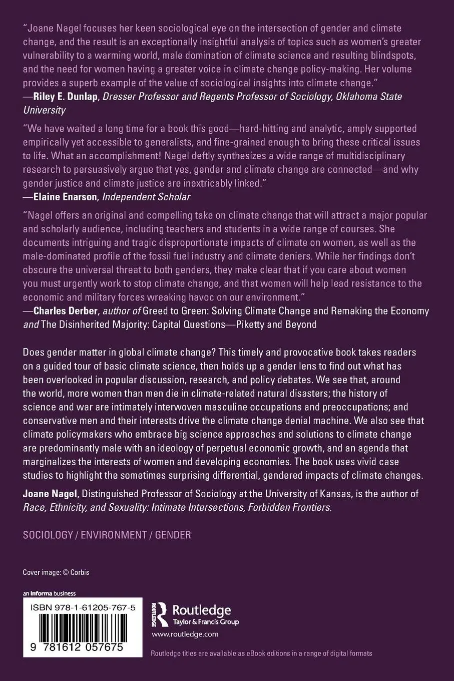 Rückseite: 9781612057675 | Gender and Climate Change | Impacts, Science, Policy | Joane Nagel