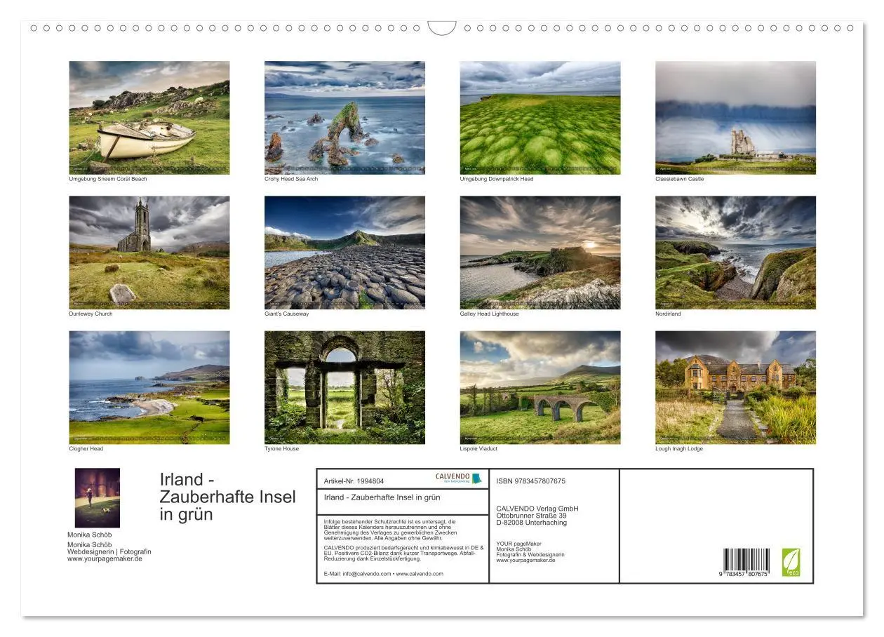 Bild: 9783457807675 | Irland - Zauberhafte Insel in grün (Wandkalender 2026 DIN A2 quer),...