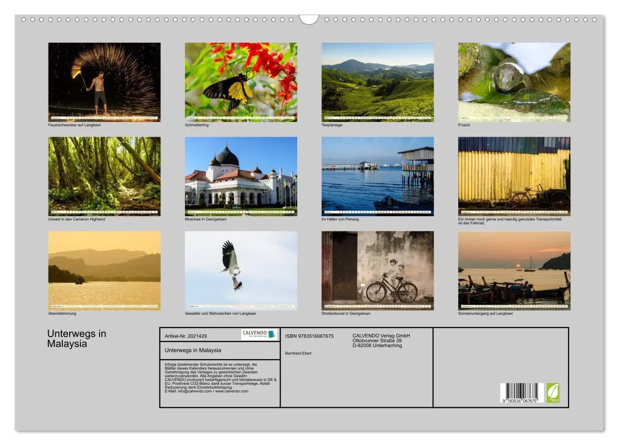 Bild: 9783516067675 | Unterwegs in Malaysia (Wandkalender 2026 DIN A2 quer), CALVENDO...