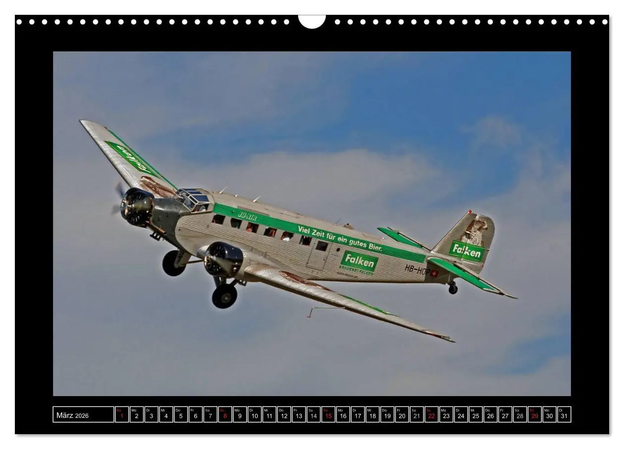 Bild: 9783516207675 | JU-AIR Ju-52 (Wandkalender 2026 DIN A3 quer), CALVENDO Monatskalender