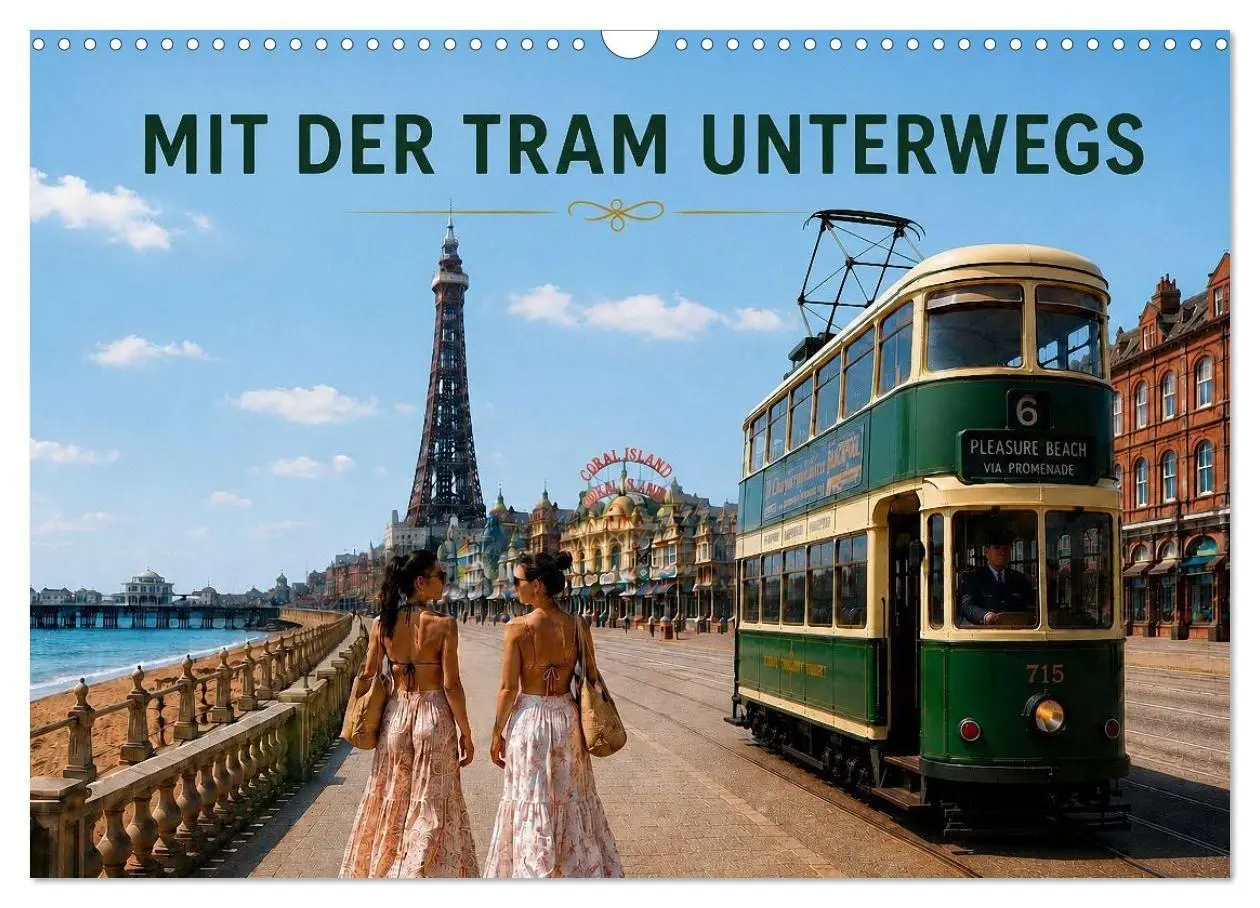 Mit der Tram unterwegs (Wandkalender 2027 DIN A3 quer), CALVENDO Monatskalender