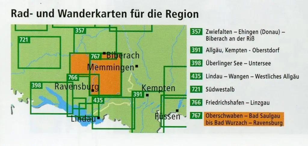 Bild: 9783899207675 | Oberschwaben, Bad Saulgau bis Bad Wurzach, Ravensburg 1 : 50 000