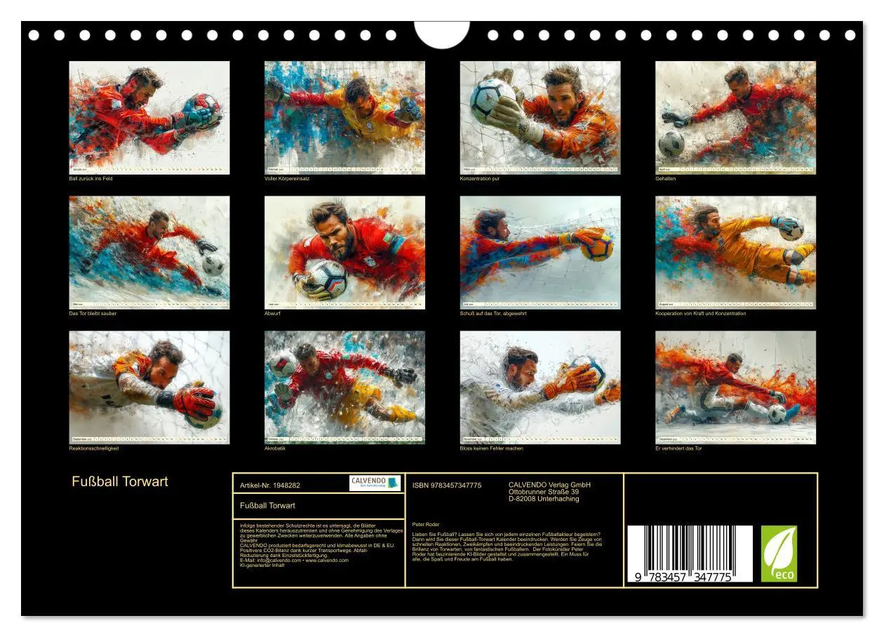 Bild: 9783457347775 | Fußball Torwart (Wandkalender 2026 DIN A4 quer), CALVENDO...