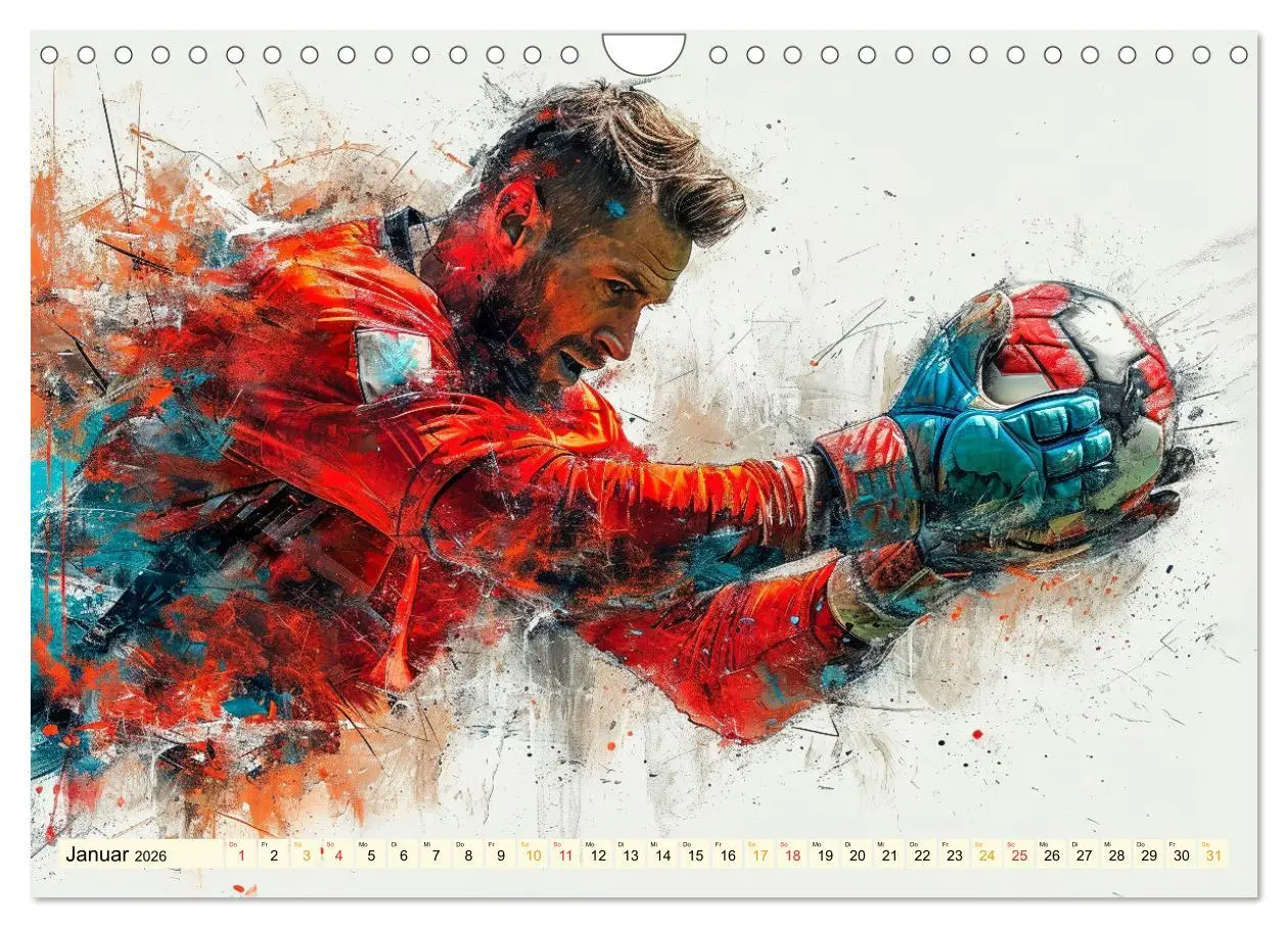 Bild: 9783457347775 | Fußball Torwart (Wandkalender 2026 DIN A4 quer), CALVENDO...