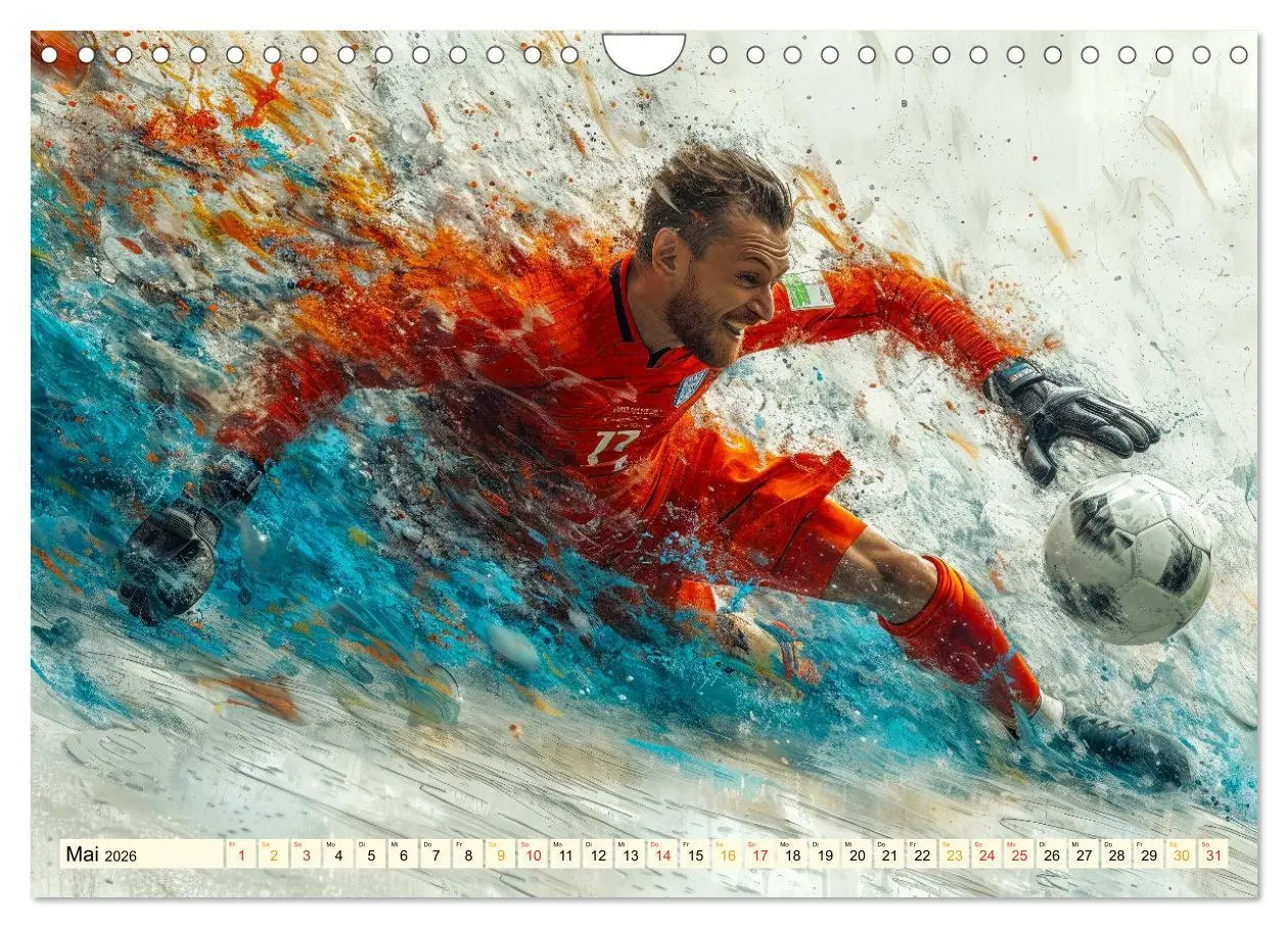 Bild: 9783457347775 | Fußball Torwart (Wandkalender 2026 DIN A4 quer), CALVENDO...