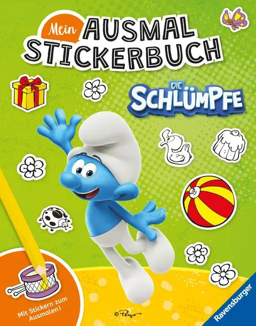 Cover: 9783473497775 | Mein Ausmalstickerbuch: Die Schlümpfe | IMPS | Taschenbuch | 24 S.