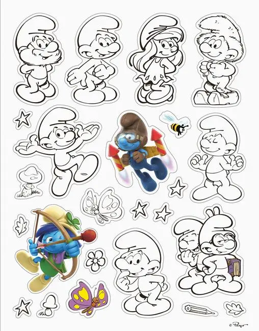 Bild: 9783473497775 | Mein Ausmalstickerbuch: Die Schlümpfe | IMPS | Taschenbuch | 24 S.