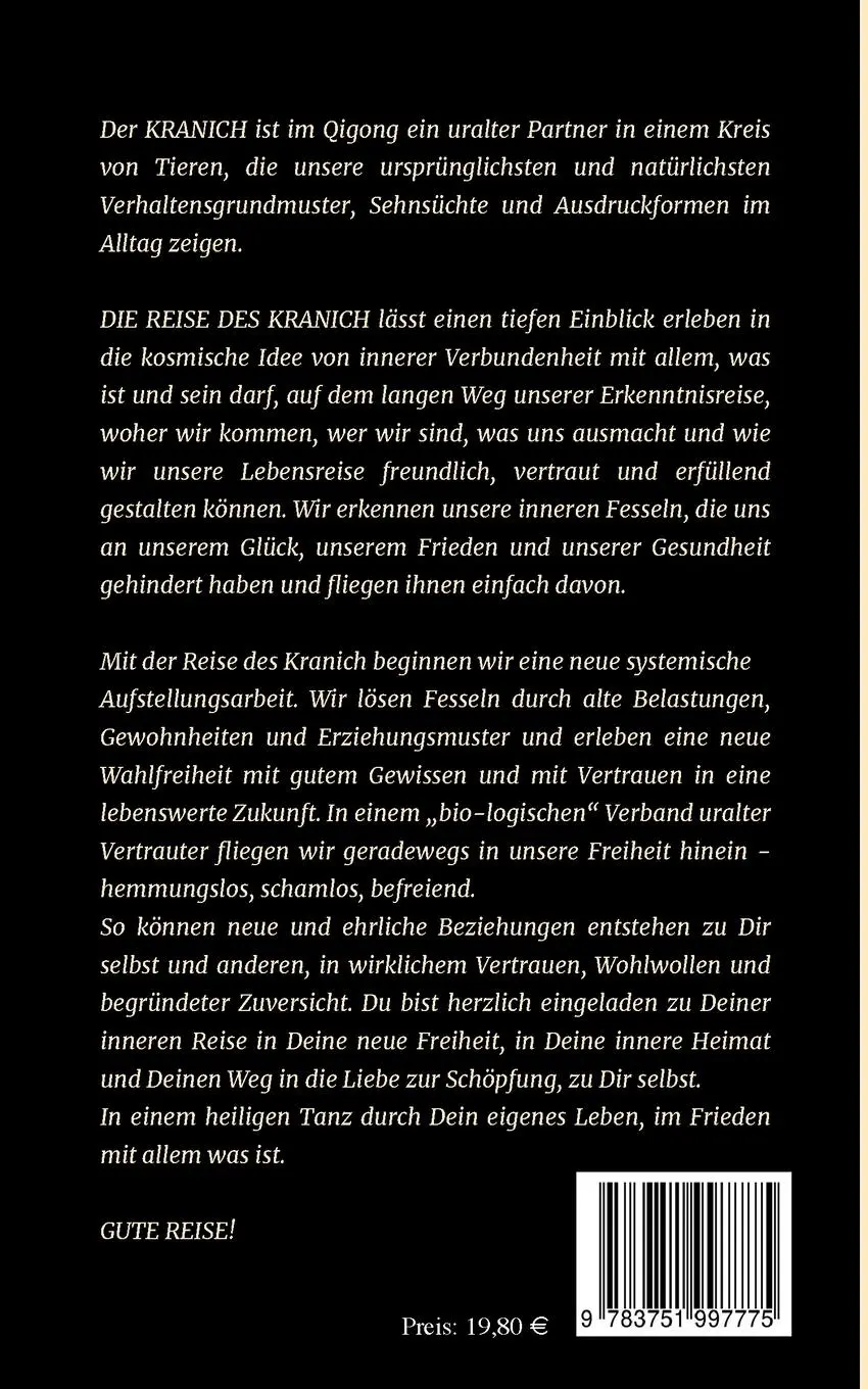 Rückseite: 9783751997775 | Die Reise des Kranich | Eine Reise in die eigene Lebensvision | Buch