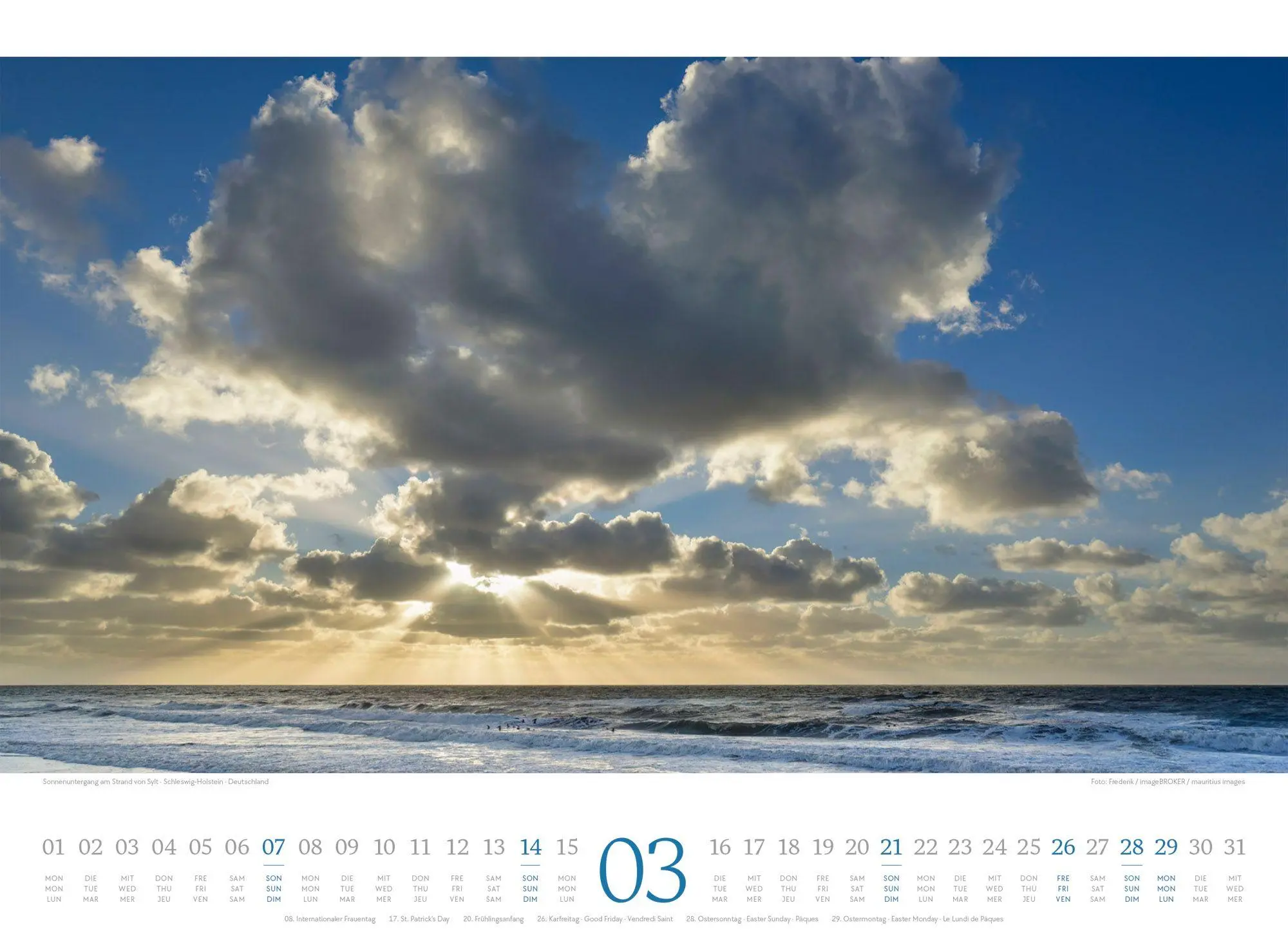 Bild: 9783838427775 | Tage am Meer Kalender 2027 | Ackermann Kunstverlag GmbH | Kalender