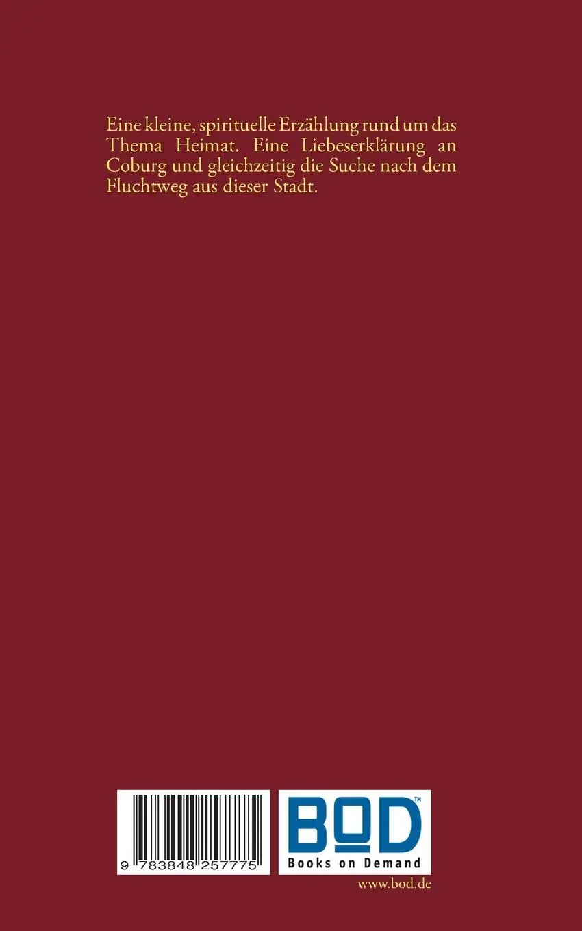 Rückseite: 9783848257775 | Coburg | Café- Betrachtungen | Patrick Aigner | Taschenbuch | 28 S.