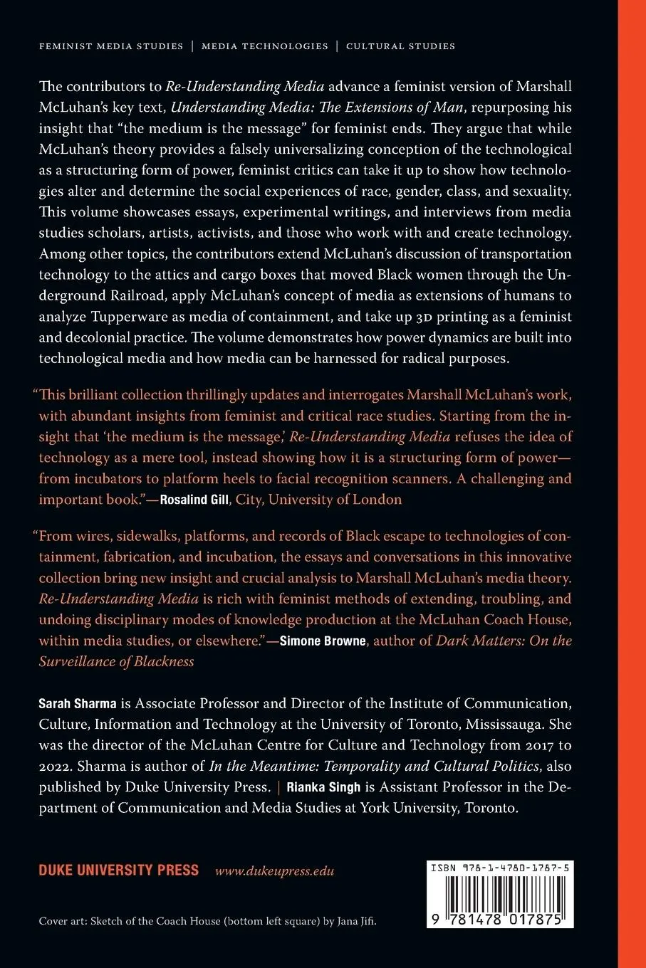 Rückseite: 9781478017875 | Re-Understanding Media | Feminist Extensions of Marshall McLuhan