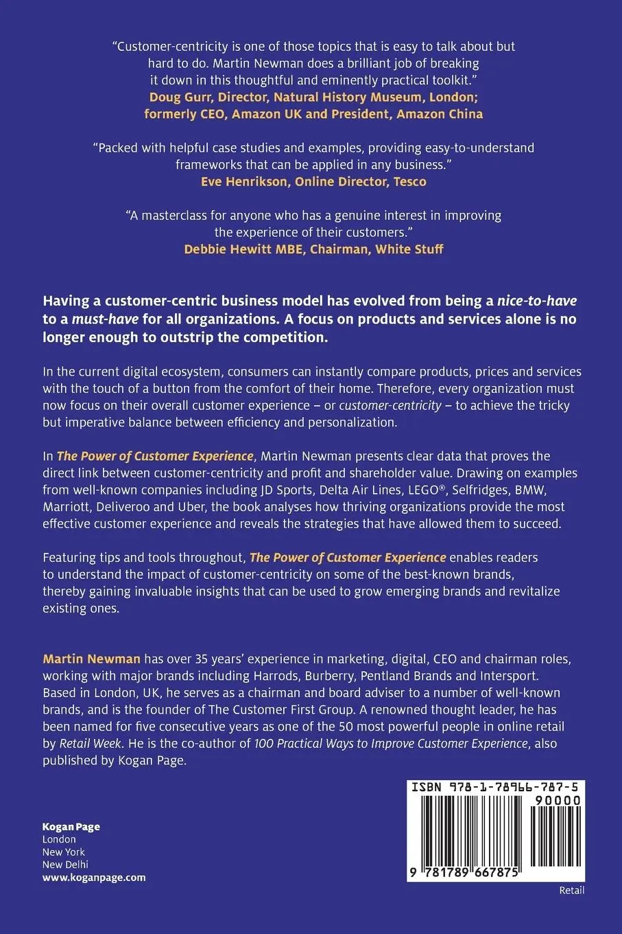 Rückseite: 9781789667875 | The Power of Customer Experience | Martin Newman | Taschenbuch | 2021