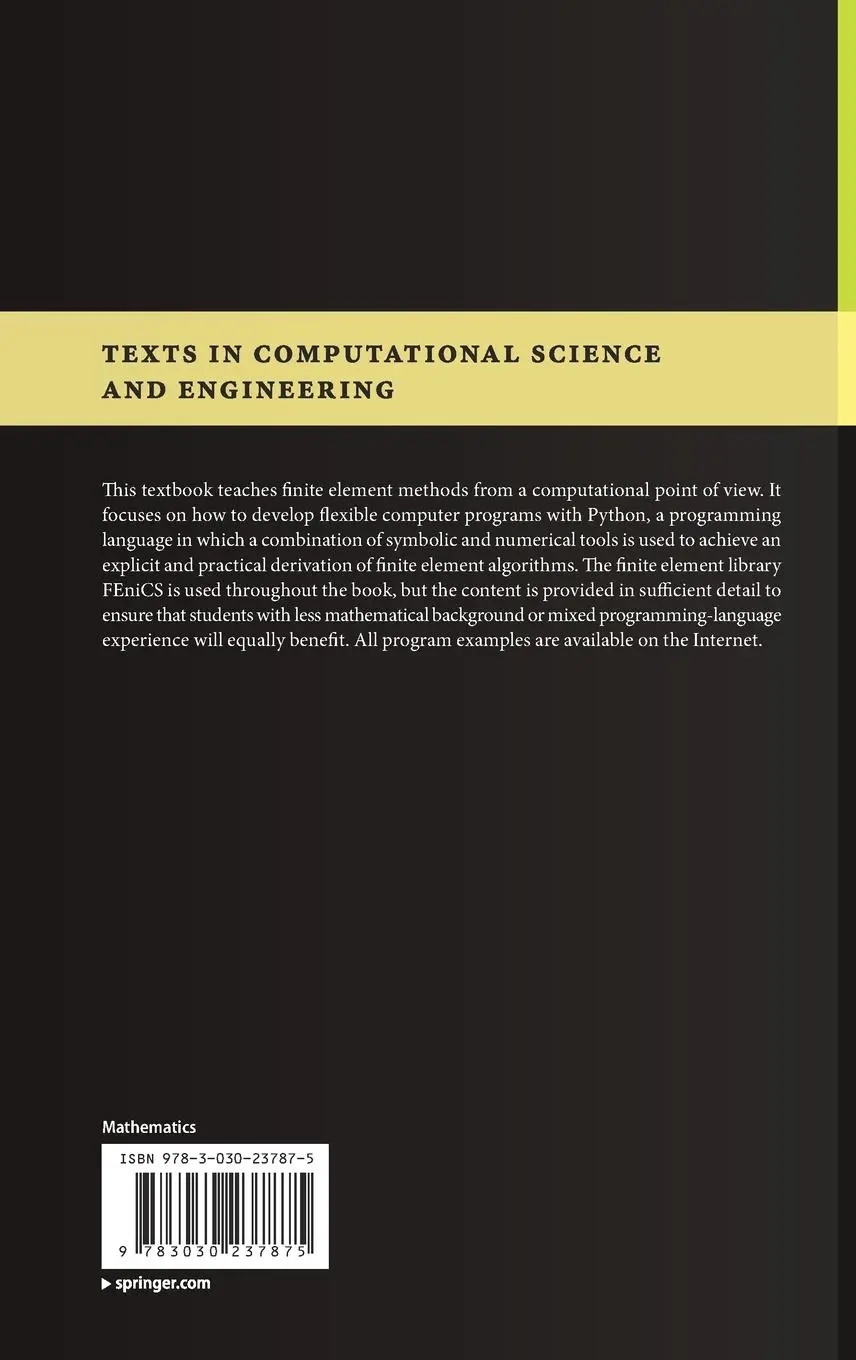Rückseite: 9783030237875 | Introduction to Numerical Methods for Variational Problems | Buch