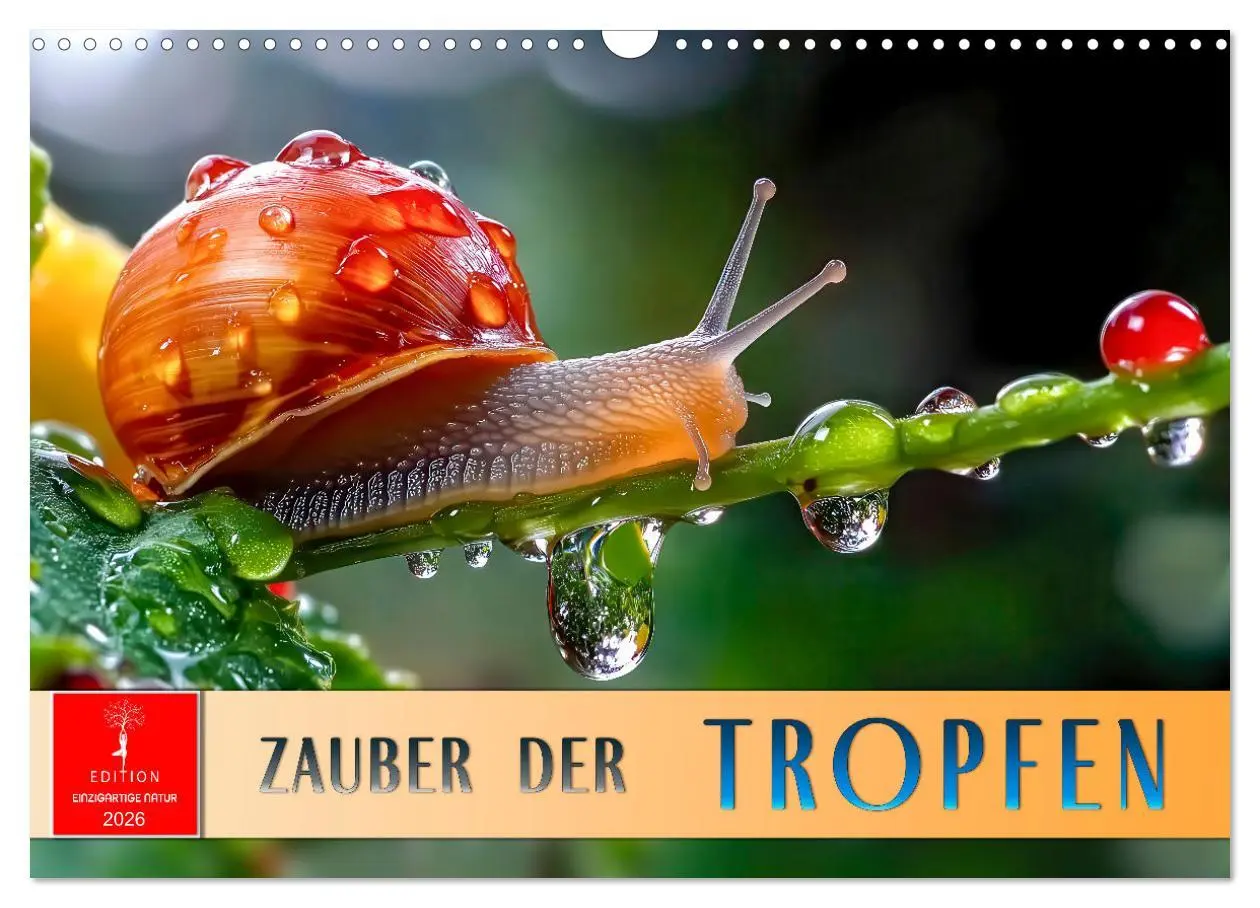 Cover: 9783457267875 | Zauber der Tropfen (Wandkalender 2026 DIN A3 quer), CALVENDO...