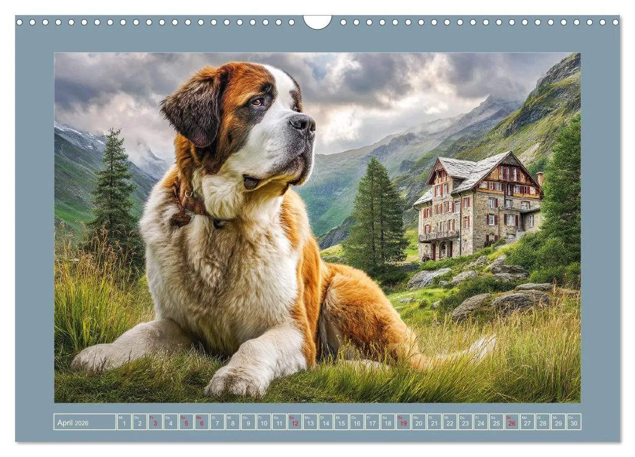 Bild: 9783457647875 | Königliche Bernhardiner. Die sanften Riesen der Alpen (Wandkalender...