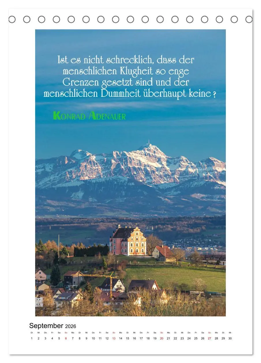 Bild: 9783516287875 | Interessante Zitate (Tischkalender 2026 DIN A5 hoch), CALVENDO...