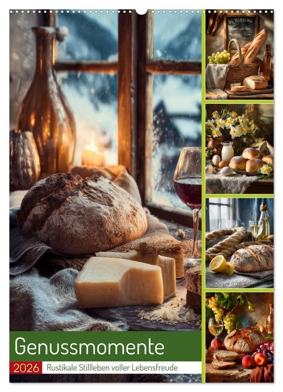 Cover: 9783516737875 | Genussmomente (Wandkalender 2026 DIN A2 hoch), CALVENDO Monatskalender