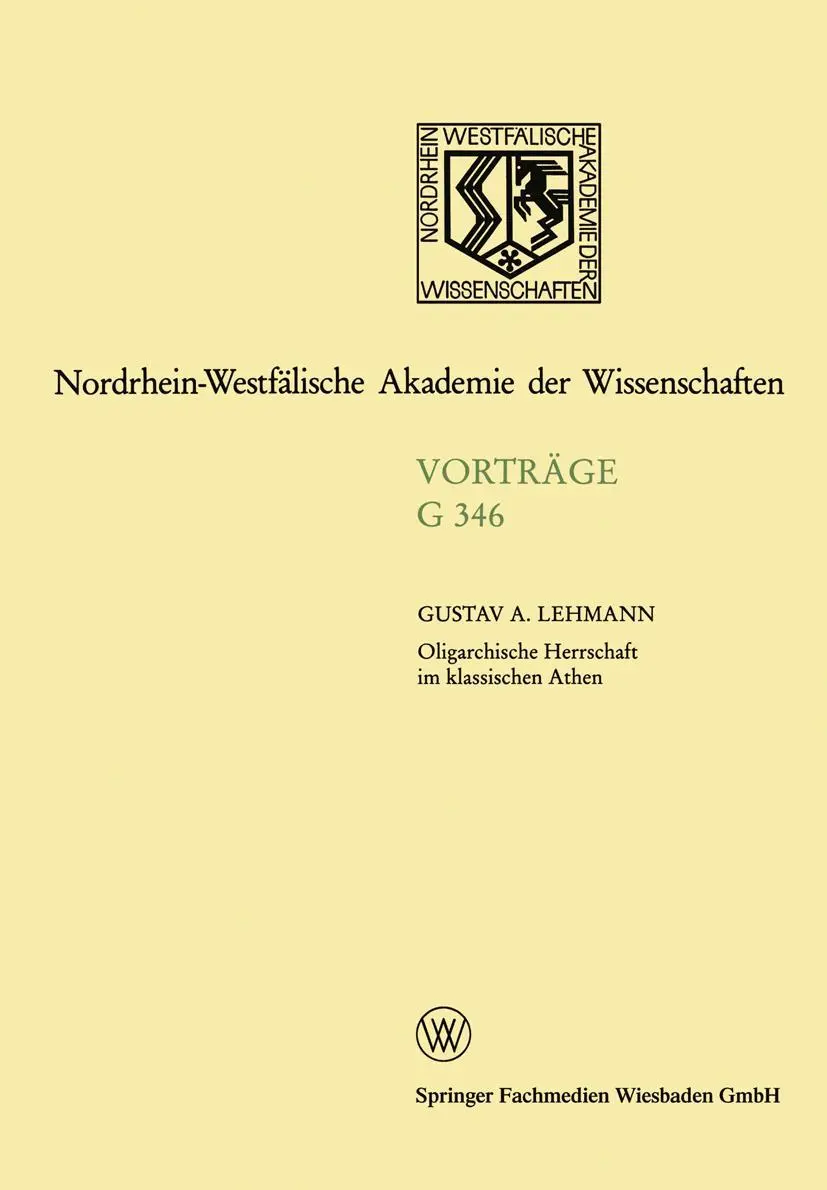 Cover: 9783663017875 | Oligarchische Herrschaft im klassischen Athen Zu den Krisen und...