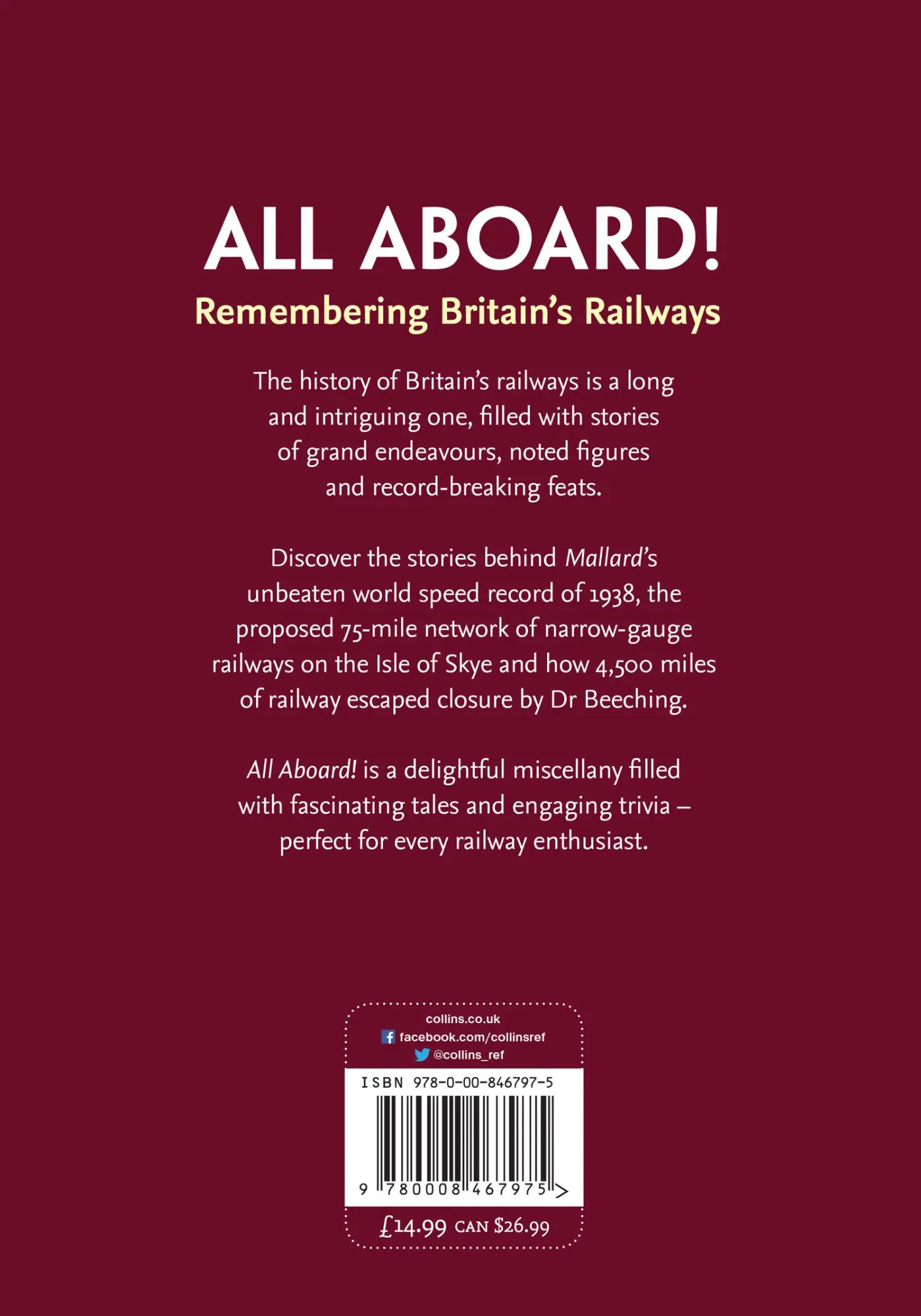 Rückseite: 9780008467975 | All Aboard! | Remembering Britain's Railways | Julian Holland | Buch