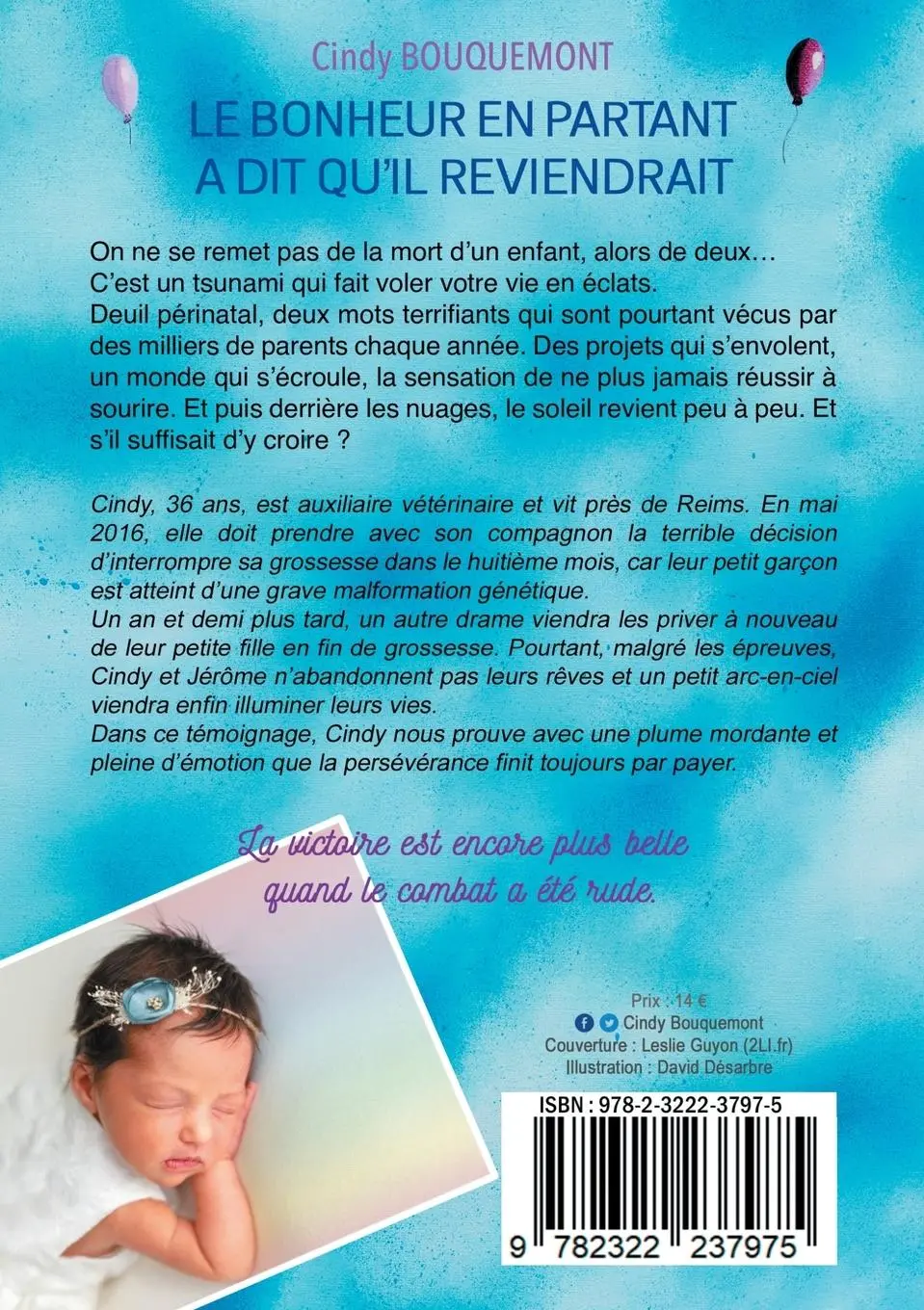 Rückseite: 9782322237975 | Le bonheur en partant a dit qu'il reviendrait | Cindy Bouquemont