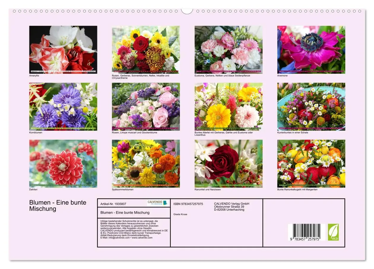 Bild: 9783457257975 | Blumen - Eine bunte Mischung (hochwertiger Premium Wandkalender...