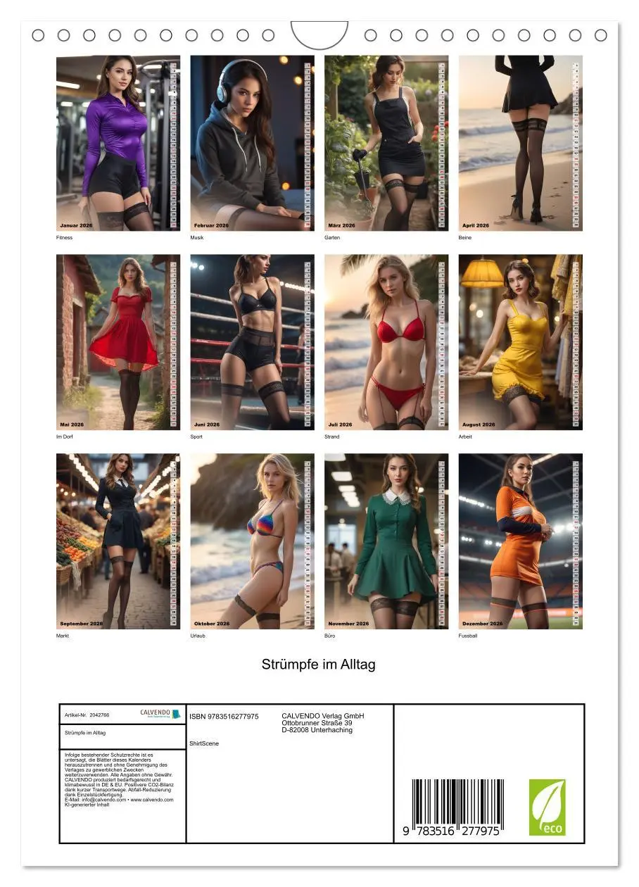 Bild: 9783516277975 | Strümpfe im Alltag (Wandkalender 2026 DIN A4 hoch), CALVENDO...