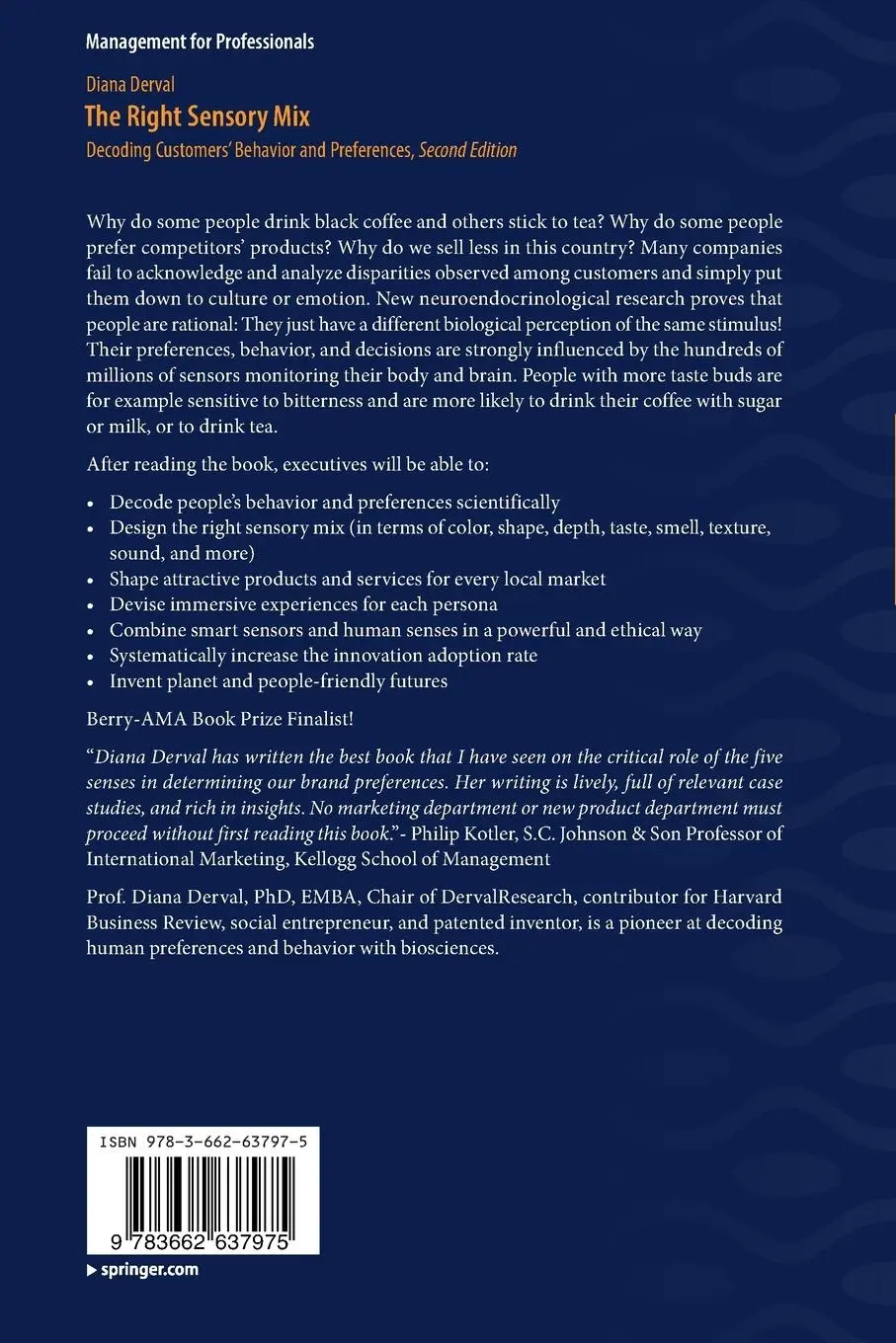 Rückseite: 9783662637975 | The Right Sensory Mix | Decoding Customers' Behavior and Preferences