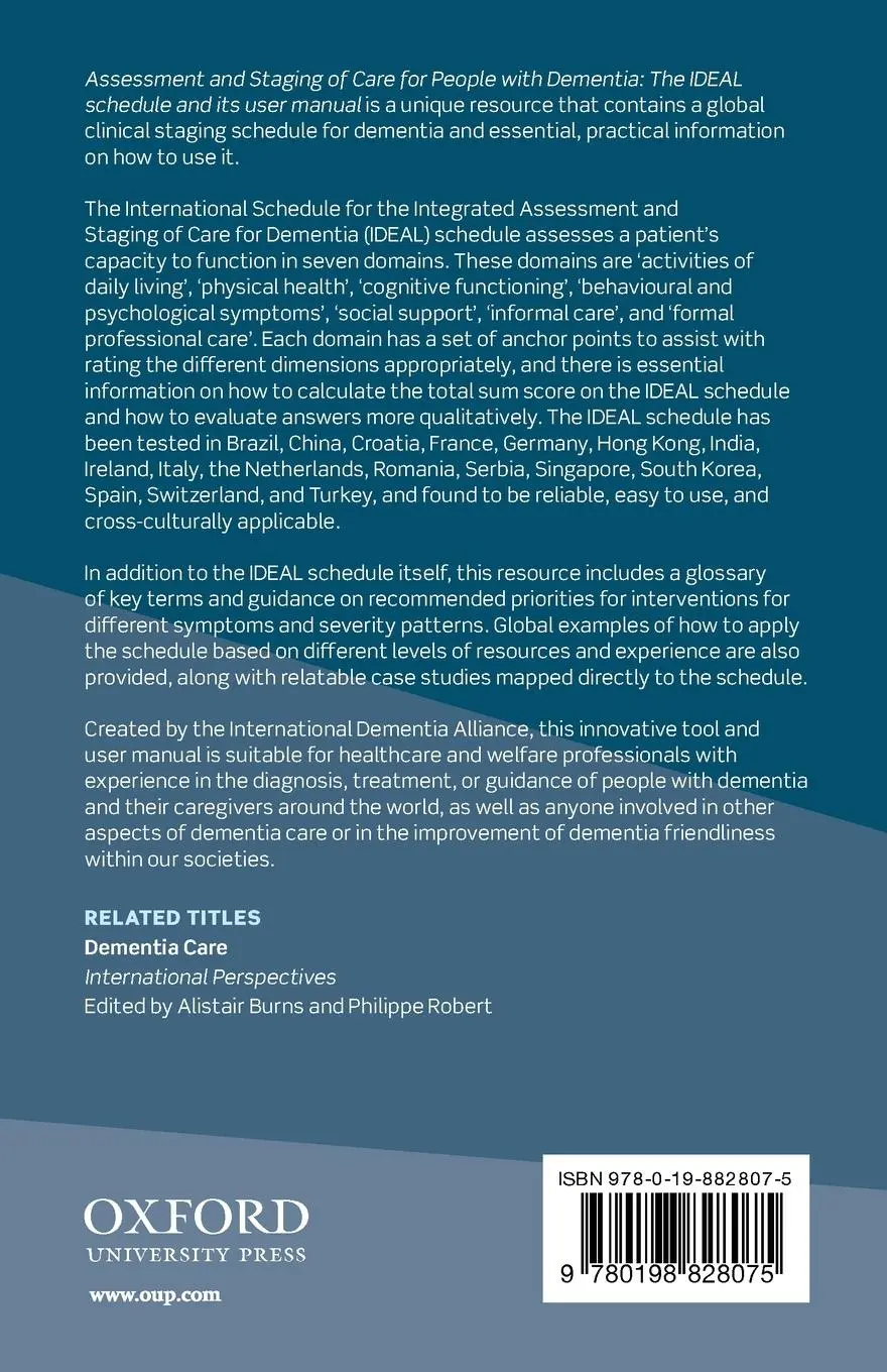 Rückseite: 9780198828075 | Assessment and Staging of Care for People with Dementia | Taschenbuch