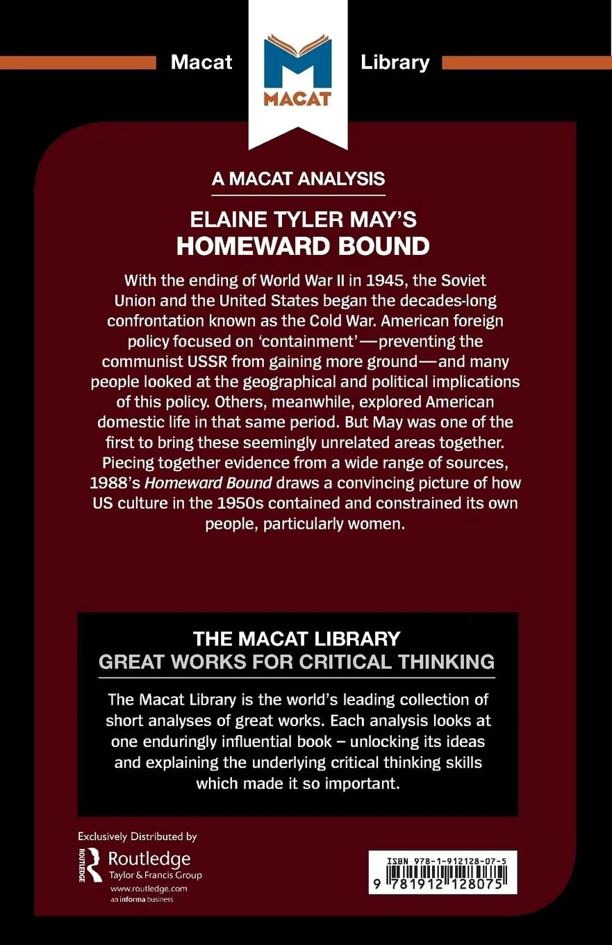 Rückseite: 9781912128075 | An Analysis of Elaine Tyler May's Homeward Bound | Jarrod Homer | Buch