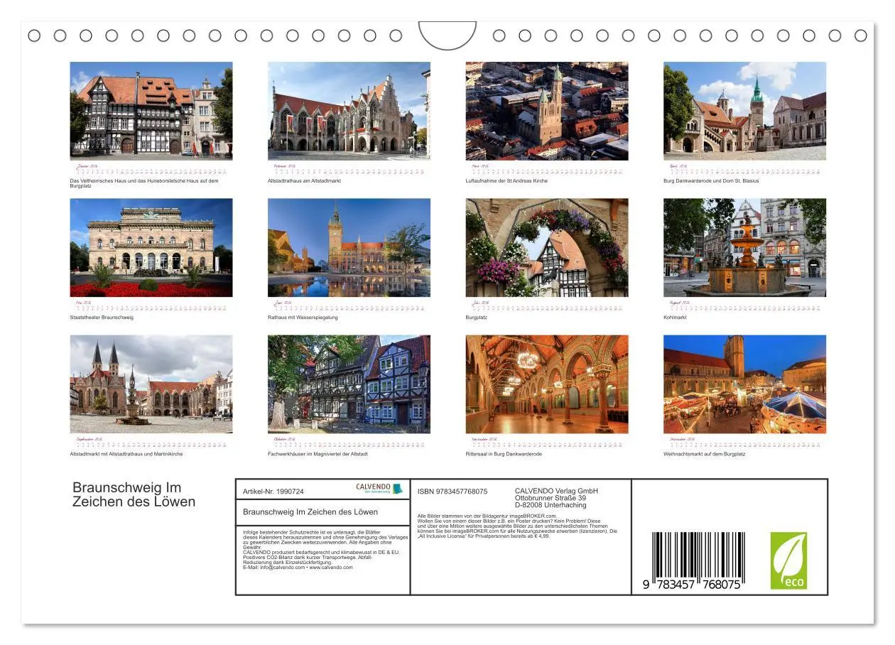 Bild: 9783457768075 | Braunschweig Im Zeichen des Löwen (Wandkalender 2026 DIN A4 quer),...
