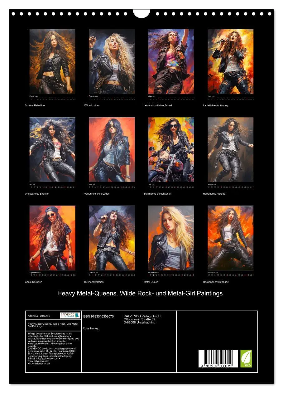 Bild: 9783516308075 | Heavy Metal-Queens. Wilde Rock- und Metal-Girl Paintings...