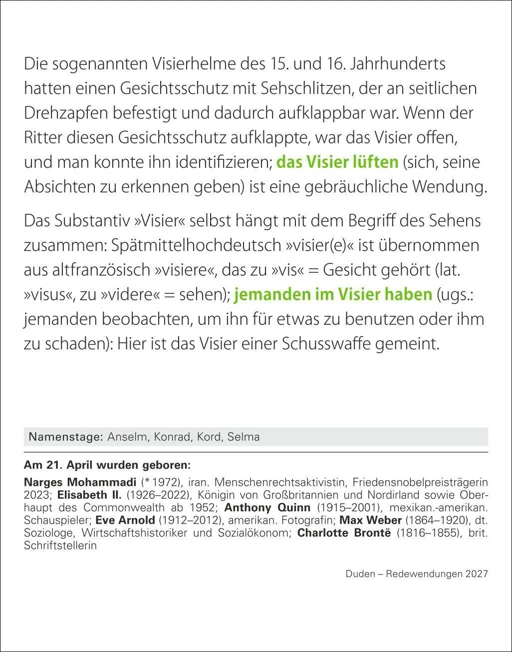 Bild: 9783840038075 | Duden Das Salz in der (Buchstaben-)Suppe Tagesabreißkalender 2027 -...