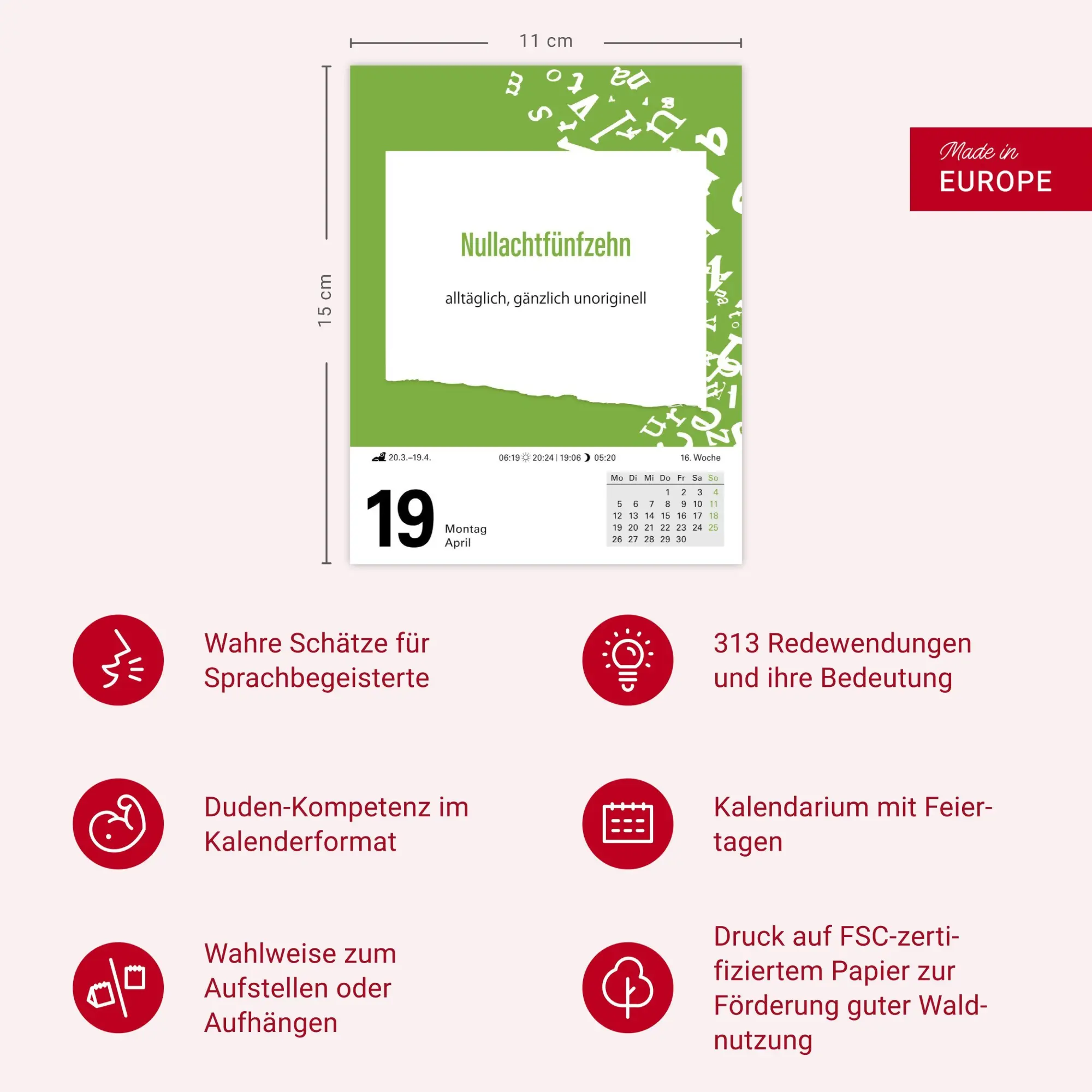 Bild: 9783840038075 | Duden Das Salz in der (Buchstaben-)Suppe Tagesabreißkalender 2027 -...