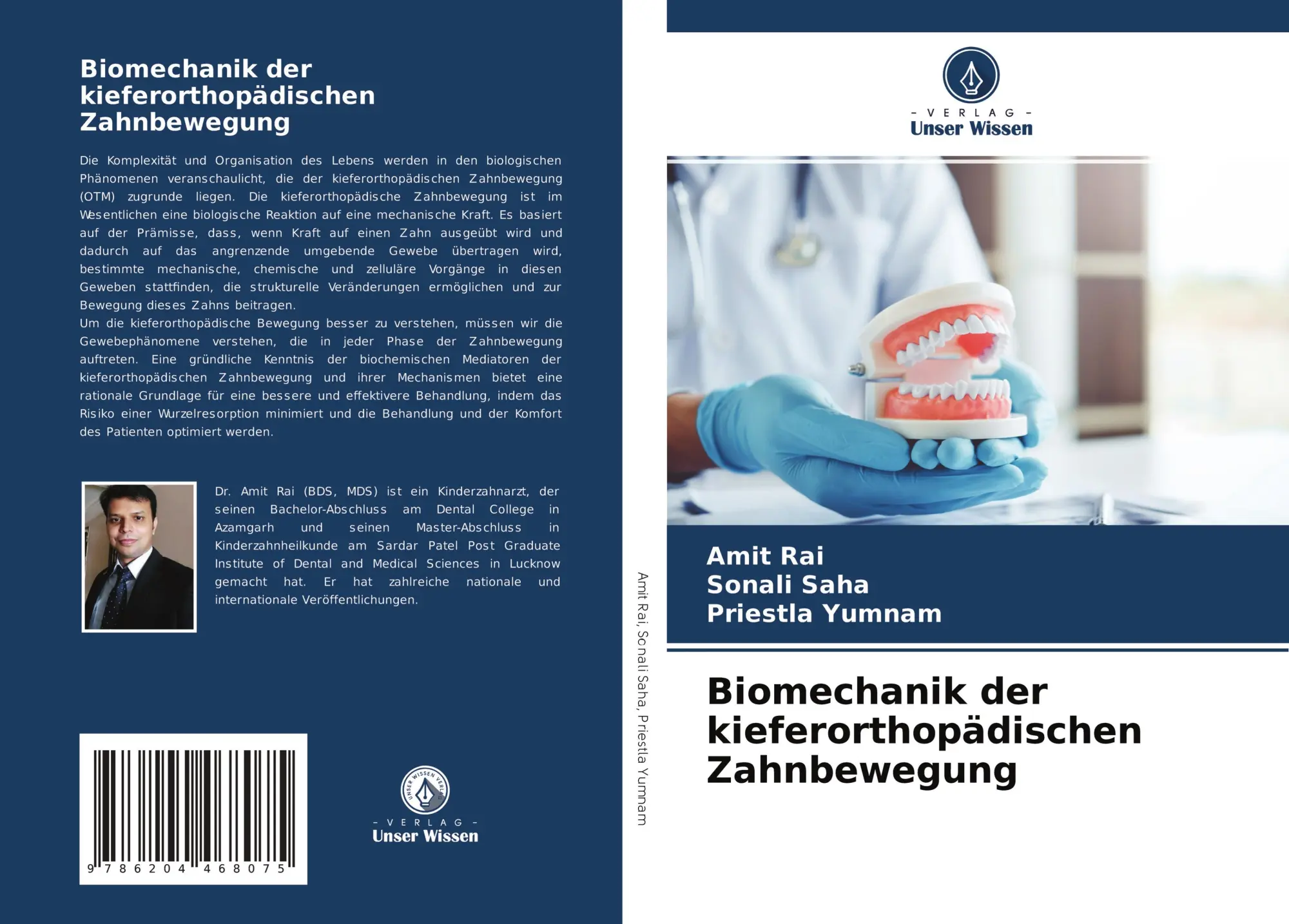 Cover: 9786204468075 | Biomechanik der kieferorthopädischen Zahnbewegung | Amit Rai (u. a.)