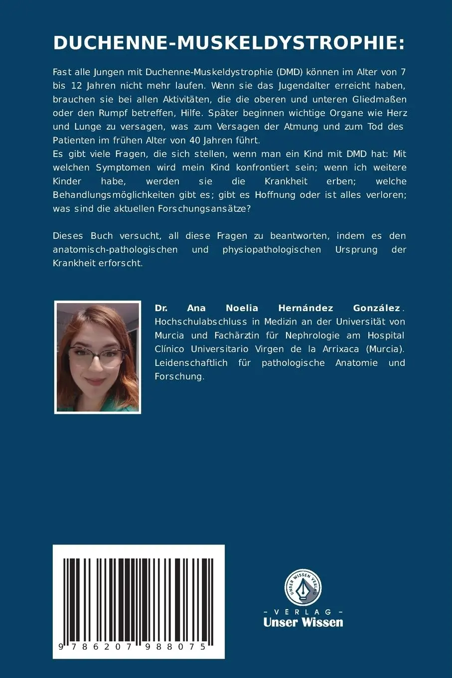 Rückseite: 9786207988075 | DUCHENNE-MUSKELDYSTROPHIE: | Von der Zelle zur Behandlung | González