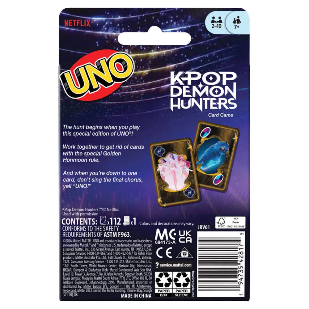 Bild: 194735428175 | UNO KPop DH.JRV01 | Spiel | JRV01 | Deutsch | 2026 | Mattel