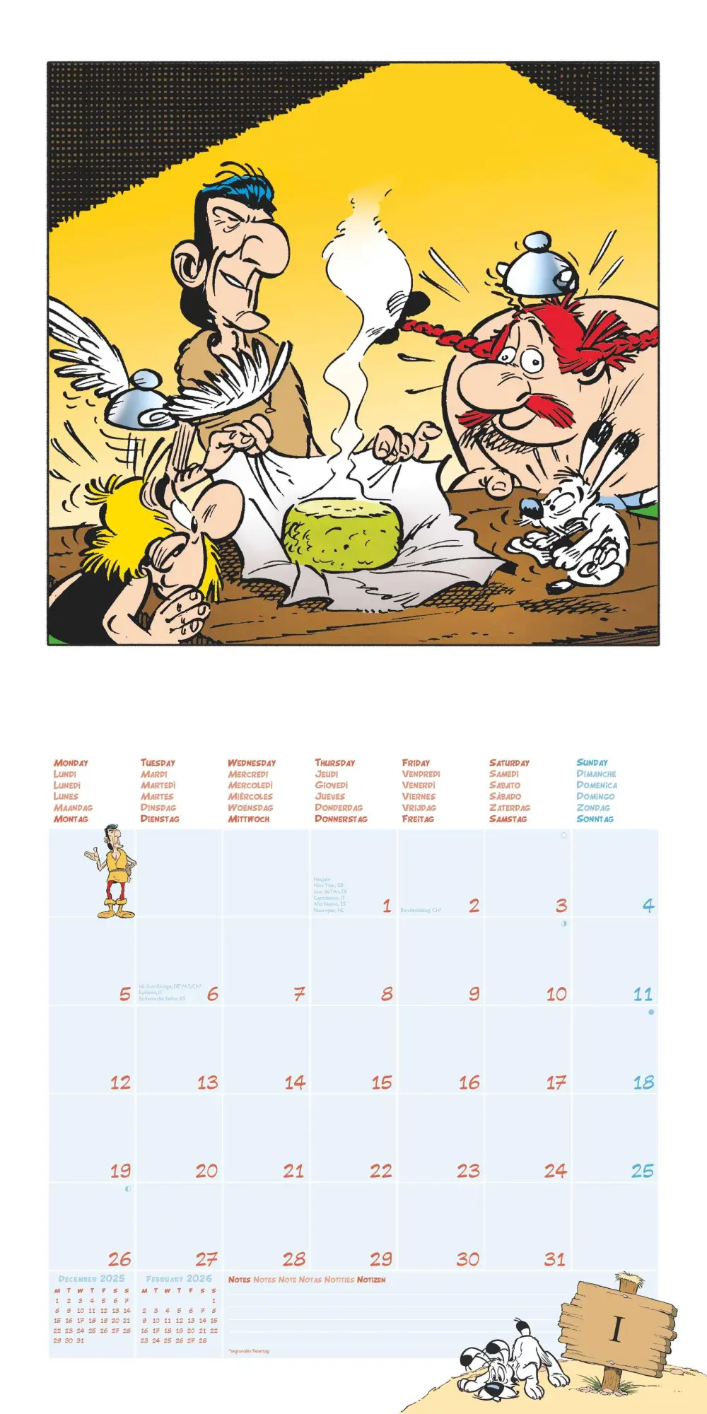 Bild: 4069095008175 | Asterix 2026 - Wand-Kalender - Broschüren-Kalender - 30x30 - 30x60...