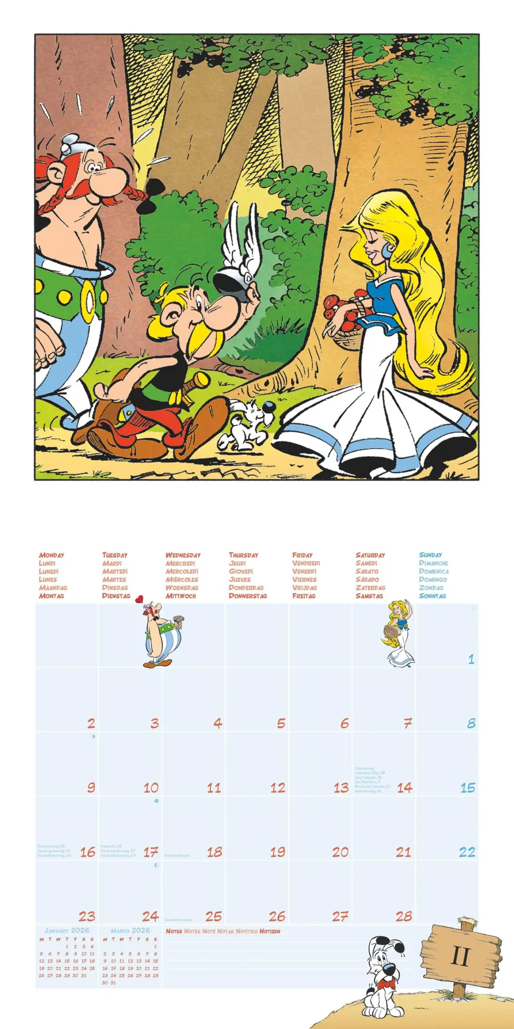 Bild: 4069095008175 | Asterix 2026 - Wand-Kalender - Broschüren-Kalender - 30x30 - 30x60...